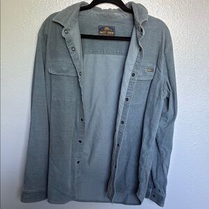 Salty Crew blue grey button up medium